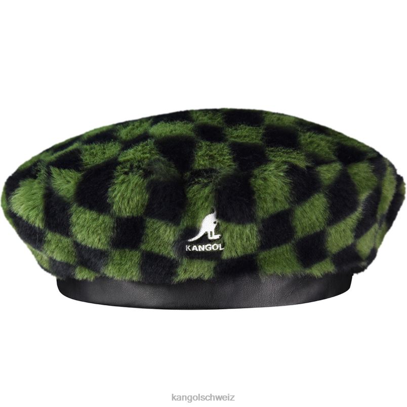 Baskenmütze aus Kunstfell Kangol Zubehör XL4T0409 unisex Olivenkaro