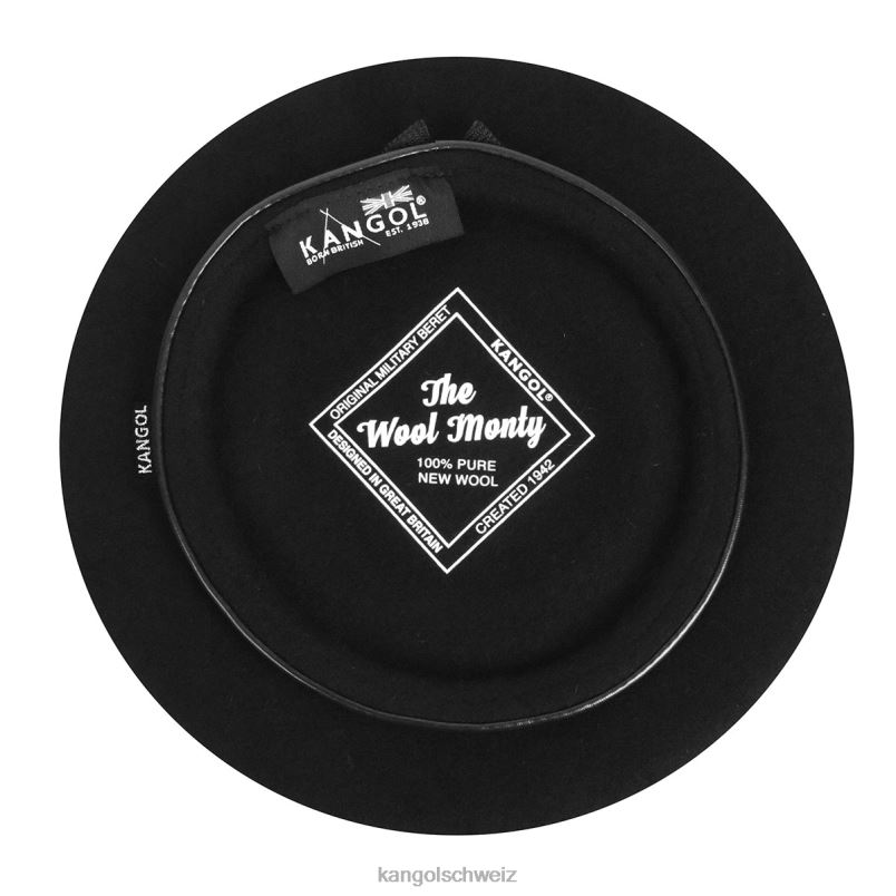 Baskenmütze aus Monty-Wolle Kangol Zubehör XL4T0430 unisex Schwarz