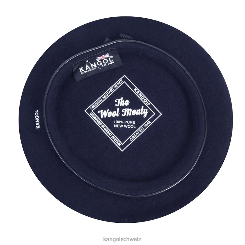 Baskenmütze aus Monty-Wolle Kangol Zubehör XL4T0431 unisex Dunkelblau