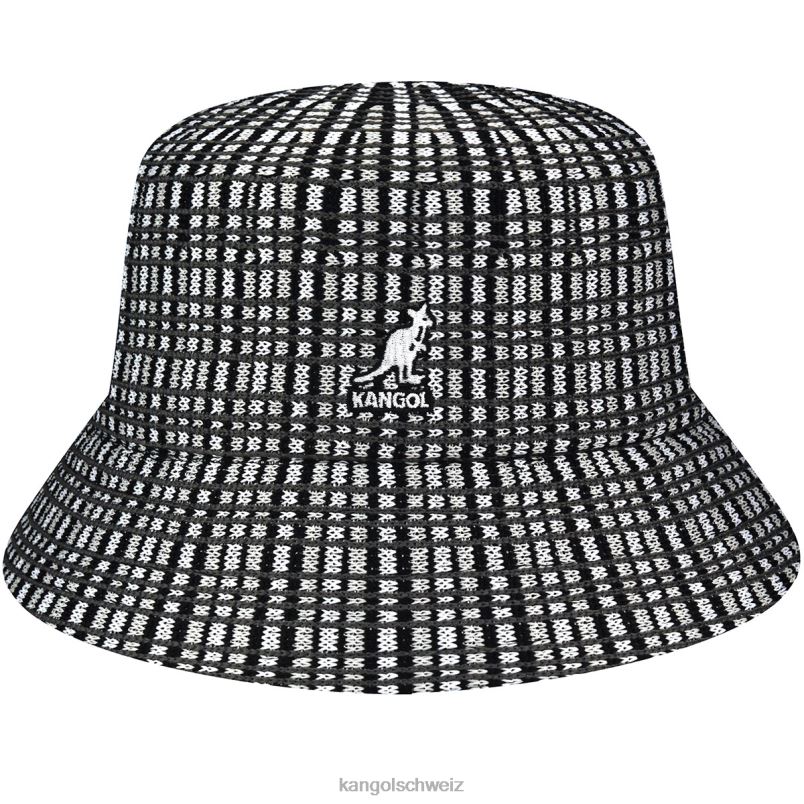 Bereiten Sie einen karierten Eimer vor Kangol Zubehör XL4T0479 unisex schwarz kariert