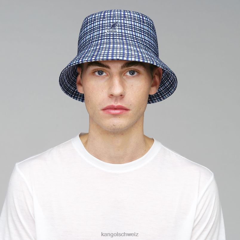 Bereiten Sie einen karierten Eimer vor Kangol Zubehör XL4T0481 unisex blau kariert