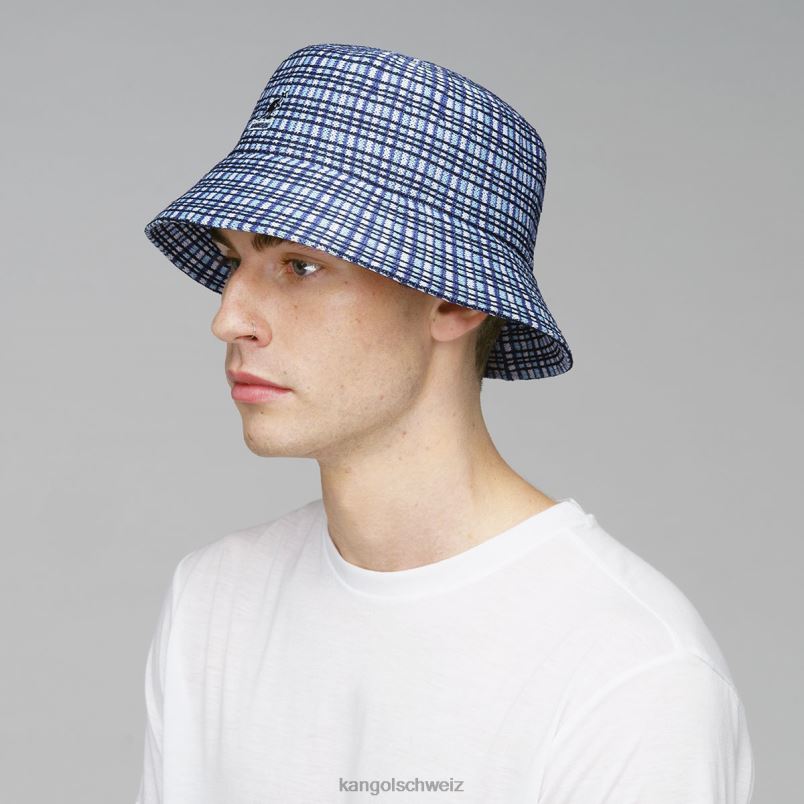 Bereiten Sie einen karierten Eimer vor Kangol Zubehör XL4T0481 unisex blau kariert