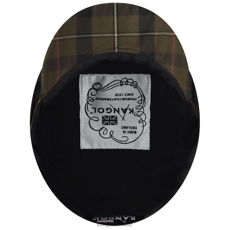 Britische Peebles Kangol Zubehör XL4T0769 unisex Mahagoni-Plaid