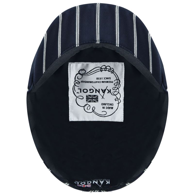 Britische Peebles Kangol Zubehör XL4T0771 unisex schwarzer Doppelstreifen