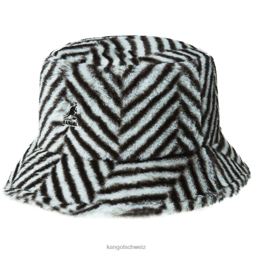 Eimer aus Kunstfell Kangol Zubehör XL4T0705 unisex graues Fischgrätenmuster