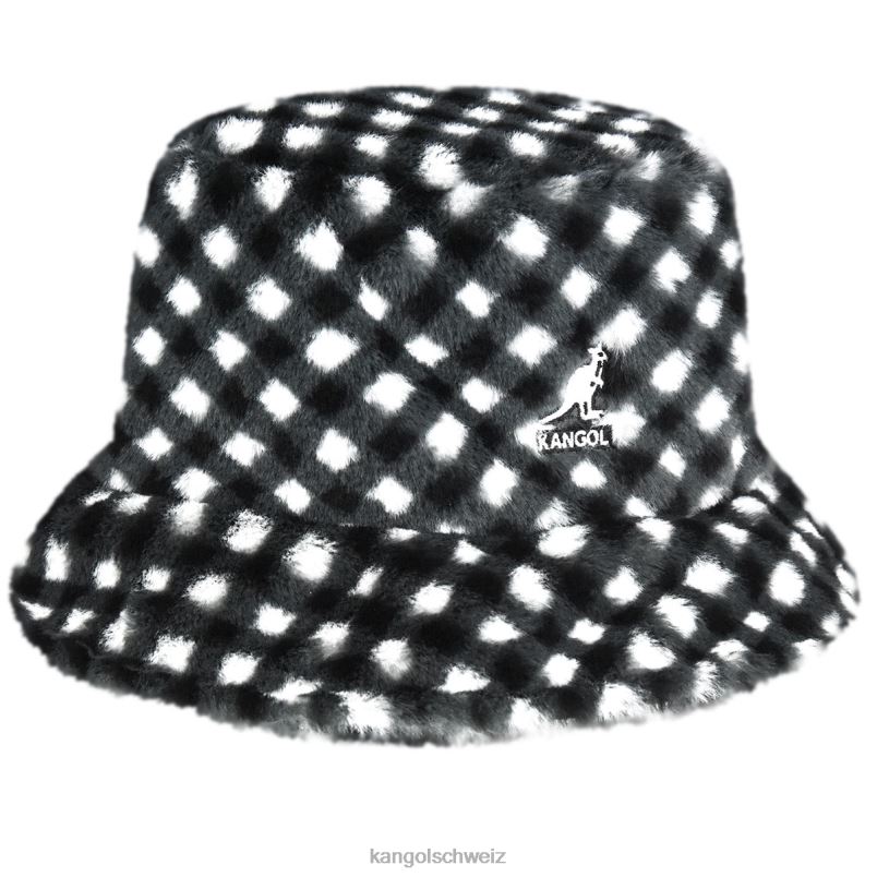 Eimer aus Kunstfell Kangol Zubehör XL4T0710 unisex schwarzer Gingham