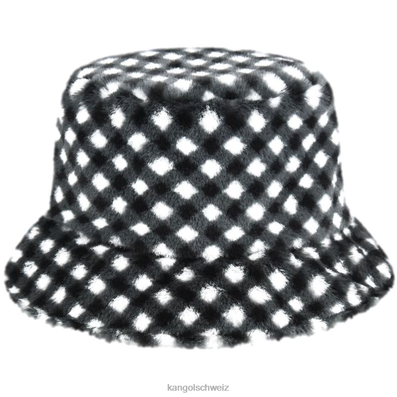 Eimer aus Kunstfell Kangol Zubehör XL4T0710 unisex schwarzer Gingham