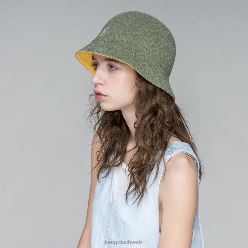 Flip it wendbar, lässig Kangol Zubehör XL4T0507 unisex Ölgrün/warmes Apricot