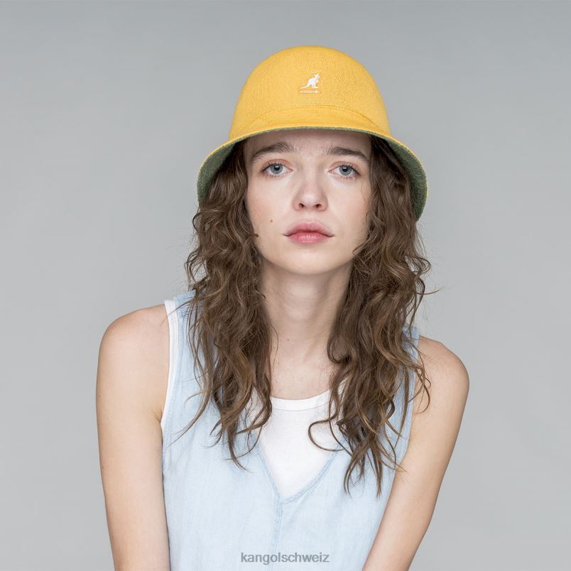 Flip it wendbar, lässig Kangol Zubehör XL4T0507 unisex Ölgrün/warmes Apricot