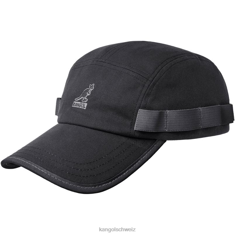Gewachste Utility-5-Panel-Kappe Kangol Zubehör XL4T0361 unisex Schwarz