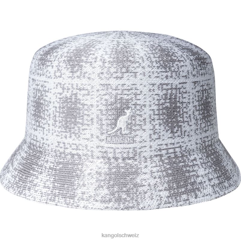 Grunge-Plaid-Mülleimer Kangol Zubehör XL4T0655 unisex grau weiß