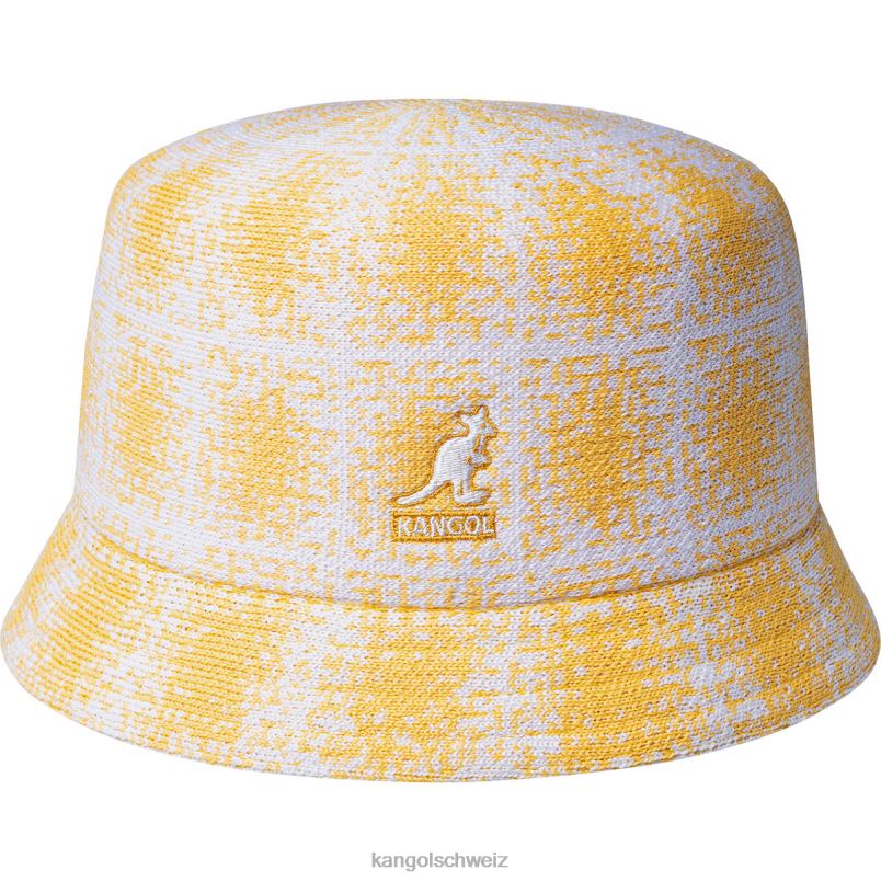 Grunge-Plaid-Mülleimer Kangol Zubehör XL4T0657 unisex warmes Apricot/Weiß