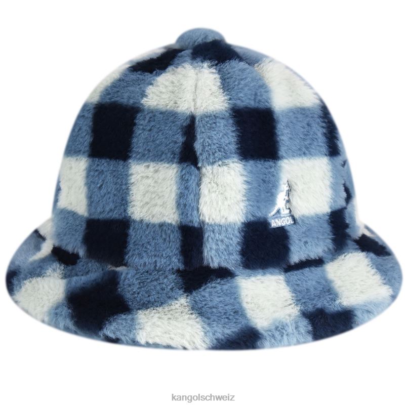 Kunstpelz lässig Kangol Zubehör XL4T0702 unisex blaues Karo