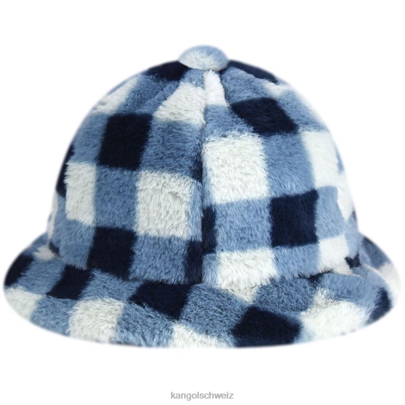 Kunstpelz lässig Kangol Zubehör XL4T0702 unisex blaues Karo