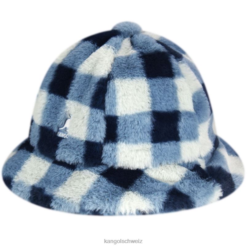 Kunstpelz lässig Kangol Zubehör XL4T0702 unisex blaues Karo