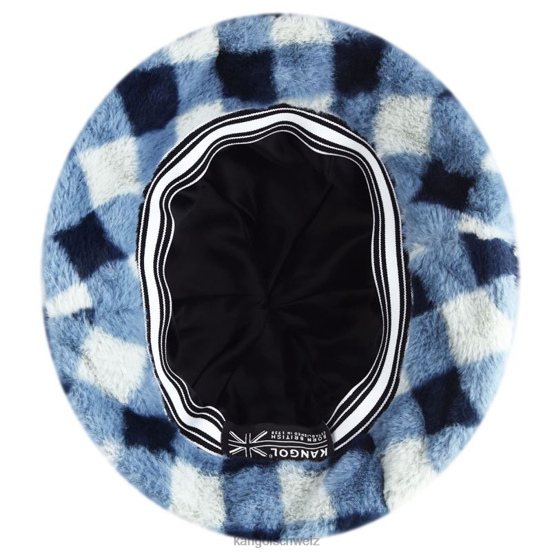 Kunstpelz lässig Kangol Zubehör XL4T0702 unisex blaues Karo
