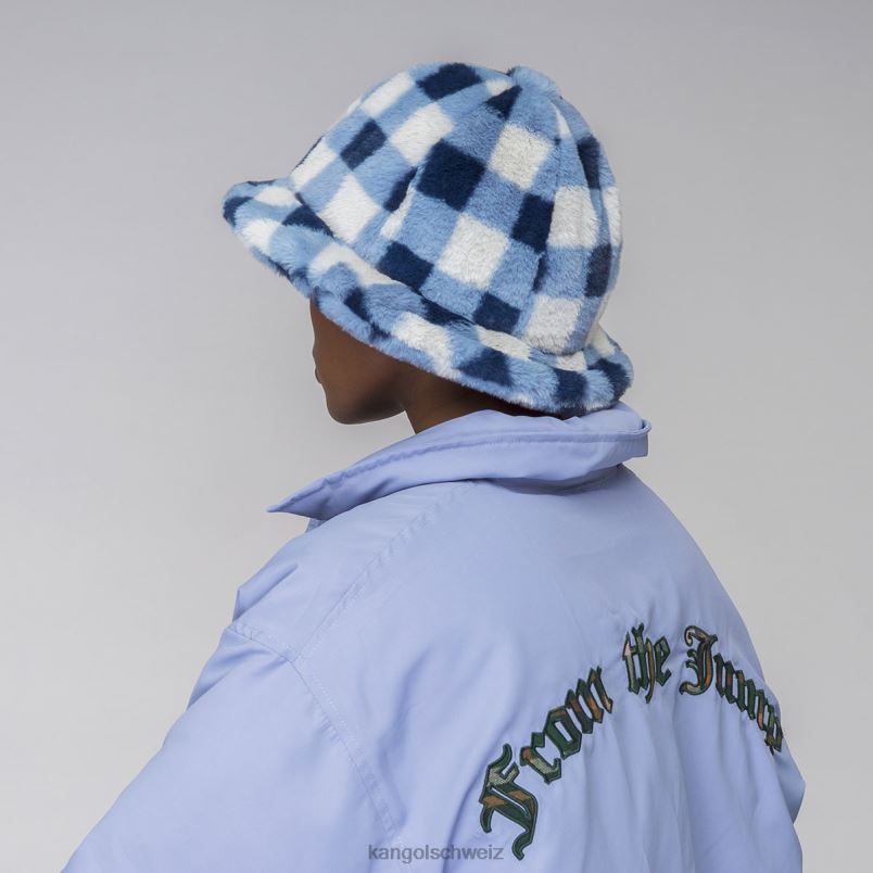 Kunstpelz lässig Kangol Zubehör XL4T0702 unisex blaues Karo