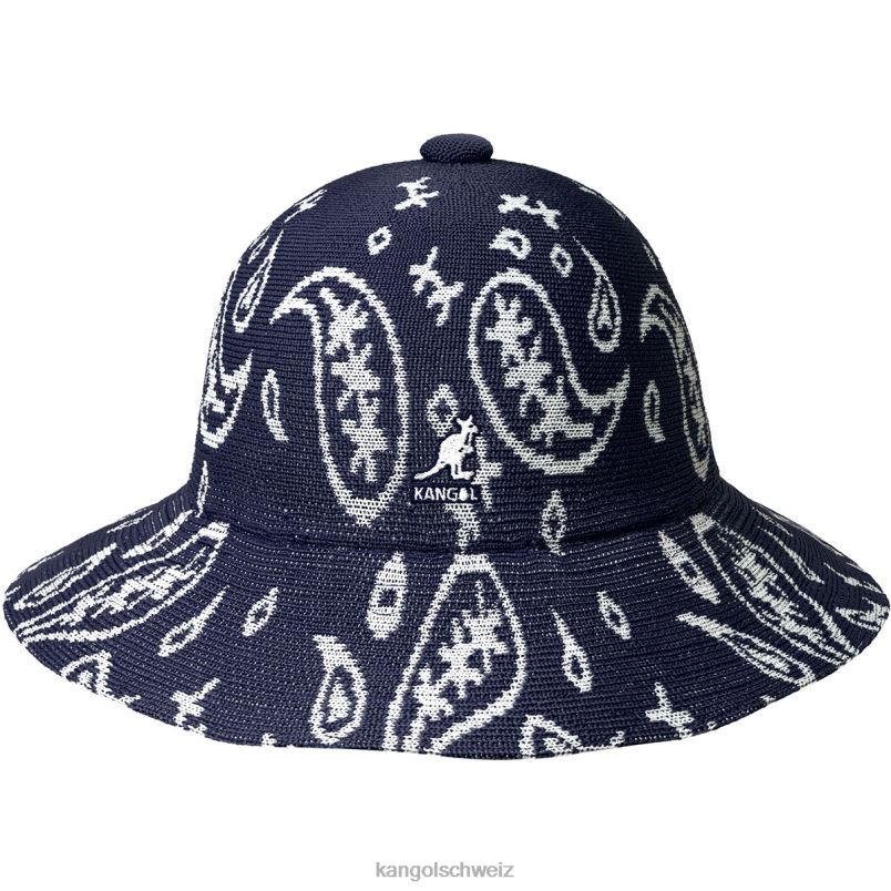 Paisley mit breiter Krempe, lässig Kangol Zubehör XL4T0659 unisex dunkelblau/weiß