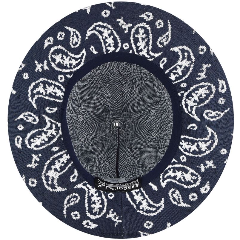 Paisley mit breiter Krempe, lässig Kangol Zubehör XL4T0659 unisex dunkelblau/weiß