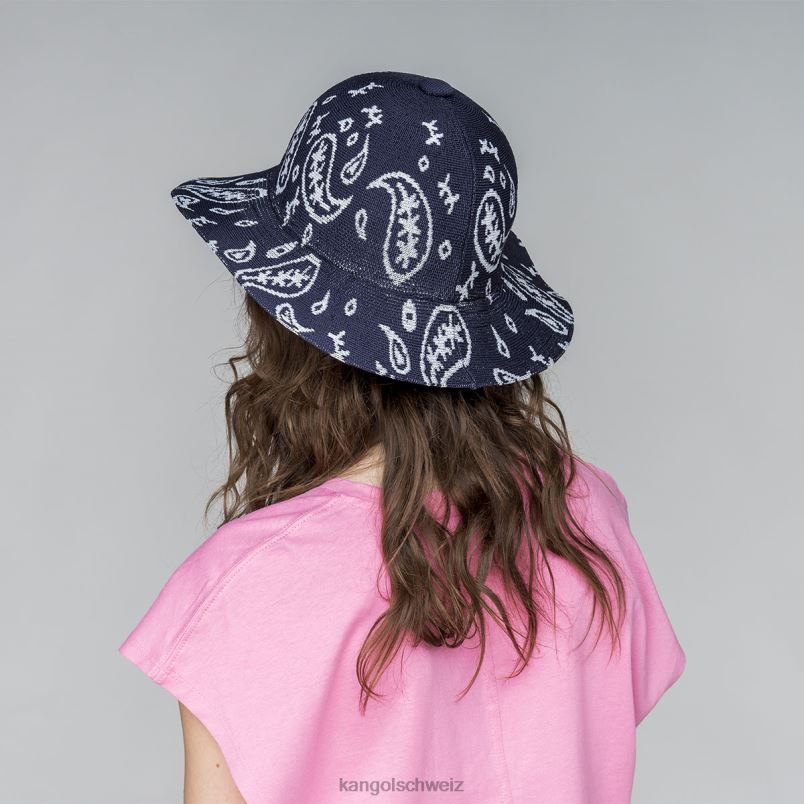 Paisley mit breiter Krempe, lässig Kangol Zubehör XL4T0659 unisex dunkelblau/weiß