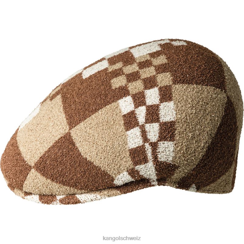 Pop-Gingham 504 Kangol Zubehör XL4T011 unisex Mahagoni/Hafer
