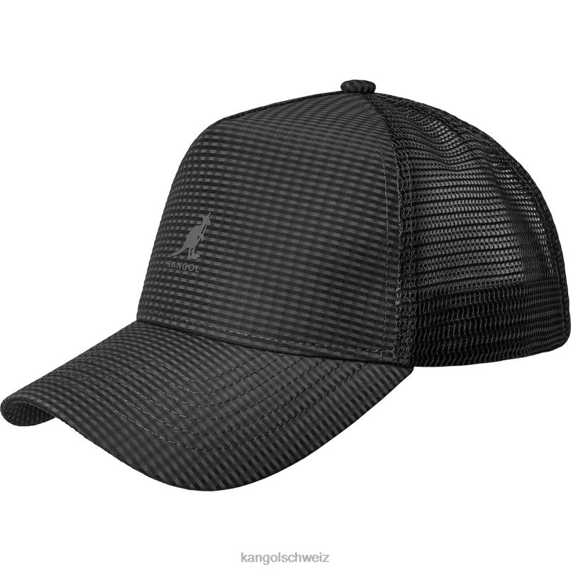 Seersucker-Mesh-Trucker Kangol Zubehör XL4T0283 unisex Schwarz