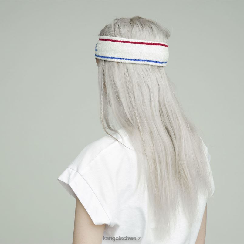 Stirnband mit Bermudastreifen Kangol Zubehör XL4T0908 unisex weiß/ciano