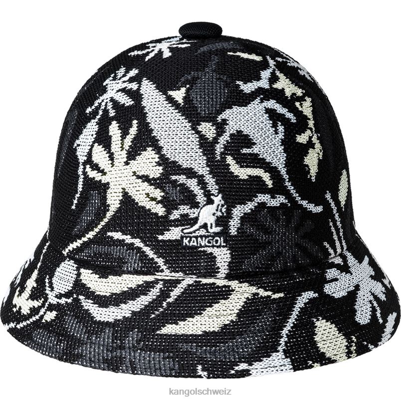 Street-Blumen-Casual Kangol Zubehör XL4T0487 unisex schwarz geblümt