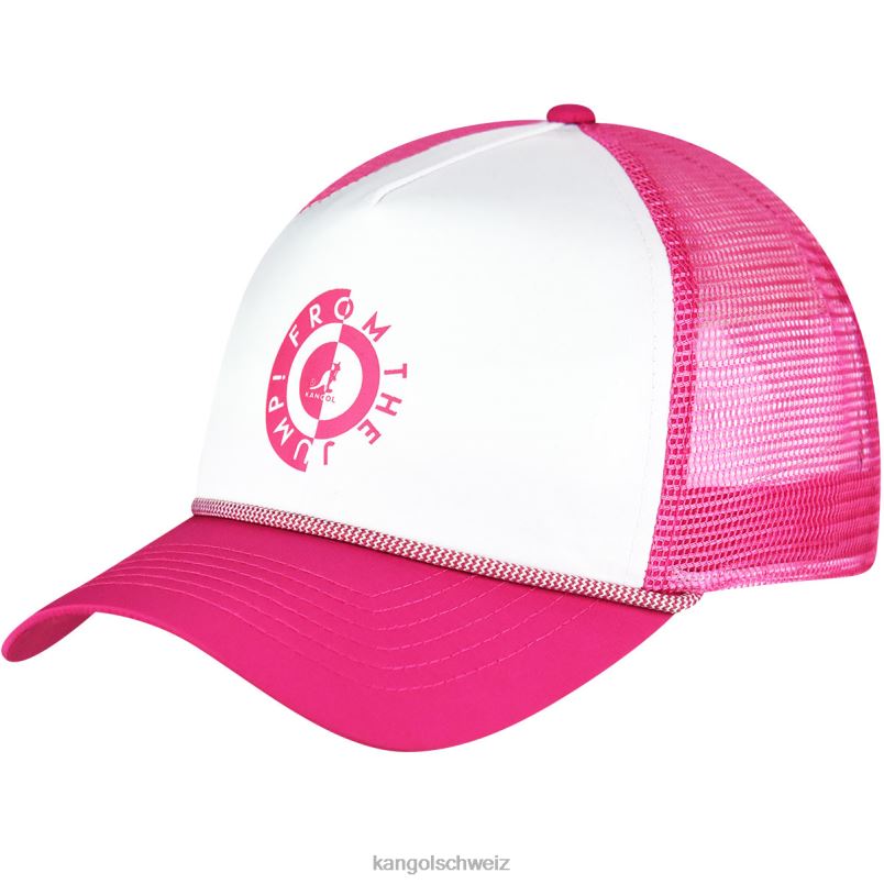 Trucker mit Raver-Logo Kangol Zubehör XL4T0282 unisex elektrisches Pink/Weiß