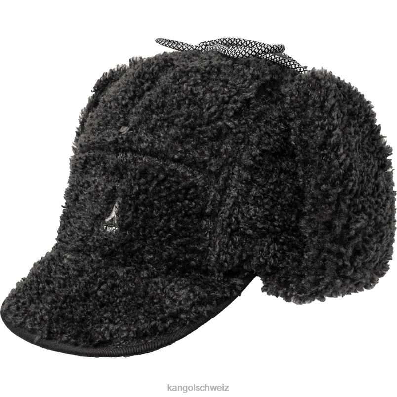 Utility-Kappe mit Klappe aus Lammfellimitat Kangol Zubehör XL4T0912 unisex Schwarz