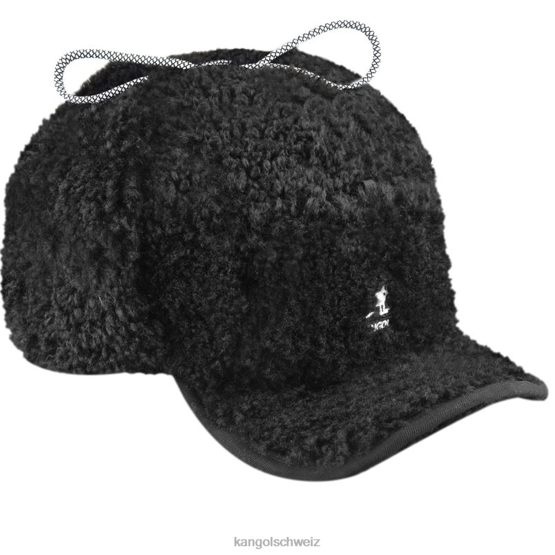 Utility-Kappe mit Klappe aus Lammfellimitat Kangol Zubehör XL4T0912 unisex Schwarz
