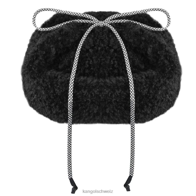 Utility-Kappe mit Klappe aus Lammfellimitat Kangol Zubehör XL4T0912 unisex Schwarz