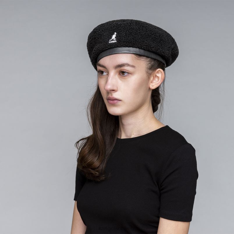 Wendbare Baskenmütze aus Nylonplüsch Kangol Zubehör XL4T0423 unisex Schwarz/Elektrorosa
