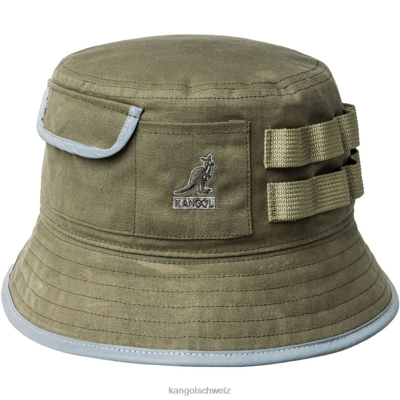 gewachster Mehrzweckeimer Kangol Zubehör XL4T0666 unisex Olive