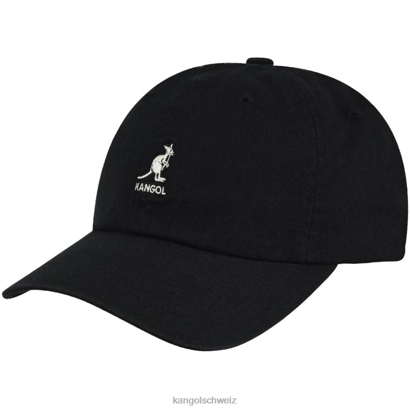 gewaschener Baseball Kangol Zubehör XL4T0337 unisex Schwarz
