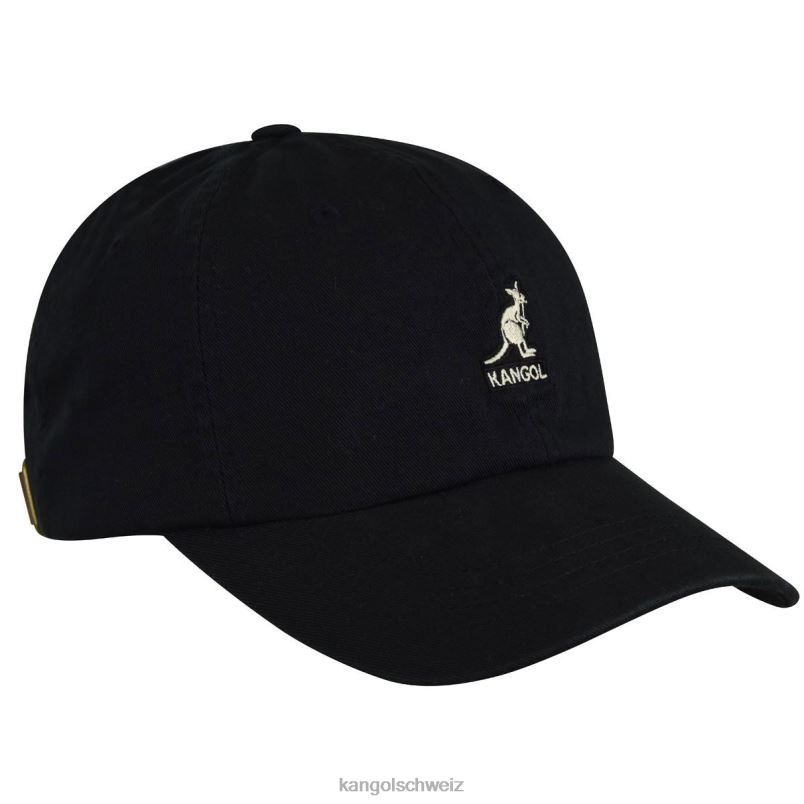gewaschener Baseball Kangol Zubehör XL4T0337 unisex Schwarz