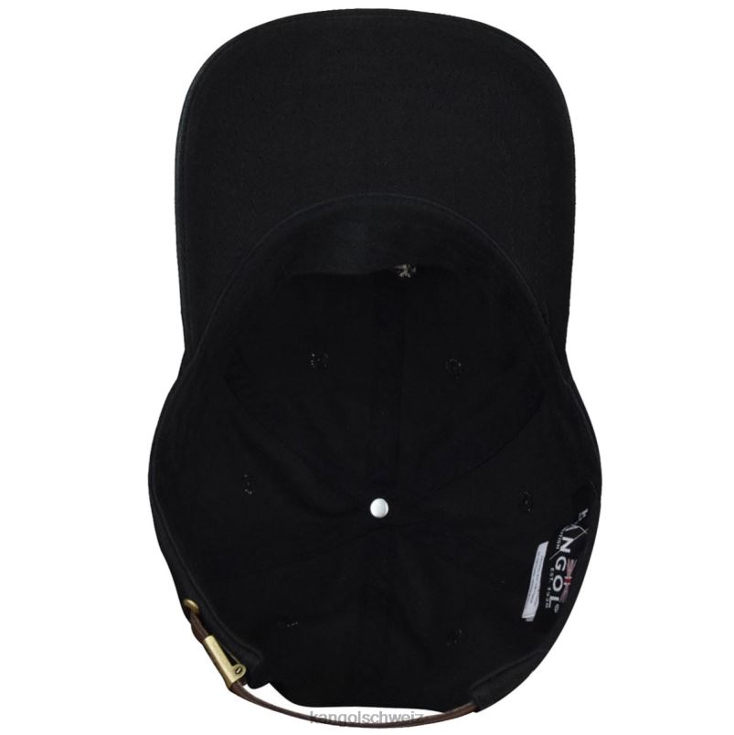 gewaschener Baseball Kangol Zubehör XL4T0337 unisex Schwarz