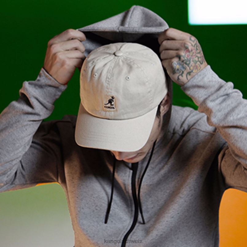 gewaschener Baseball Kangol Zubehör XL4T0338 unisex khaki