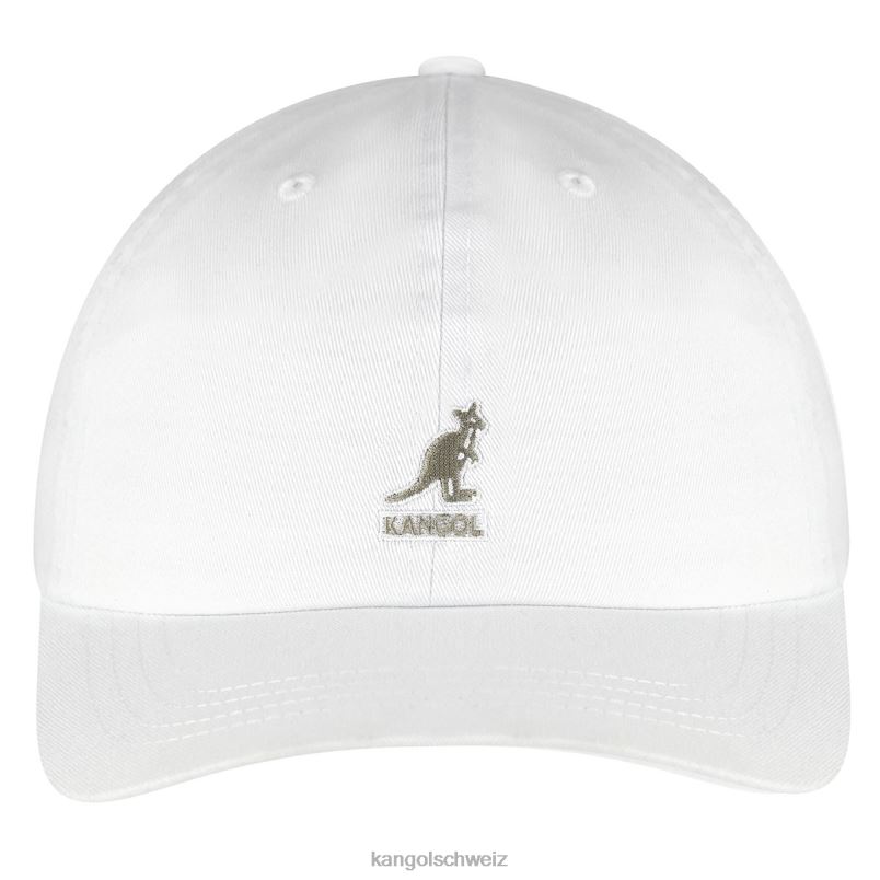 gewaschener Baseball Kangol Zubehör XL4T0342 unisex Weiss