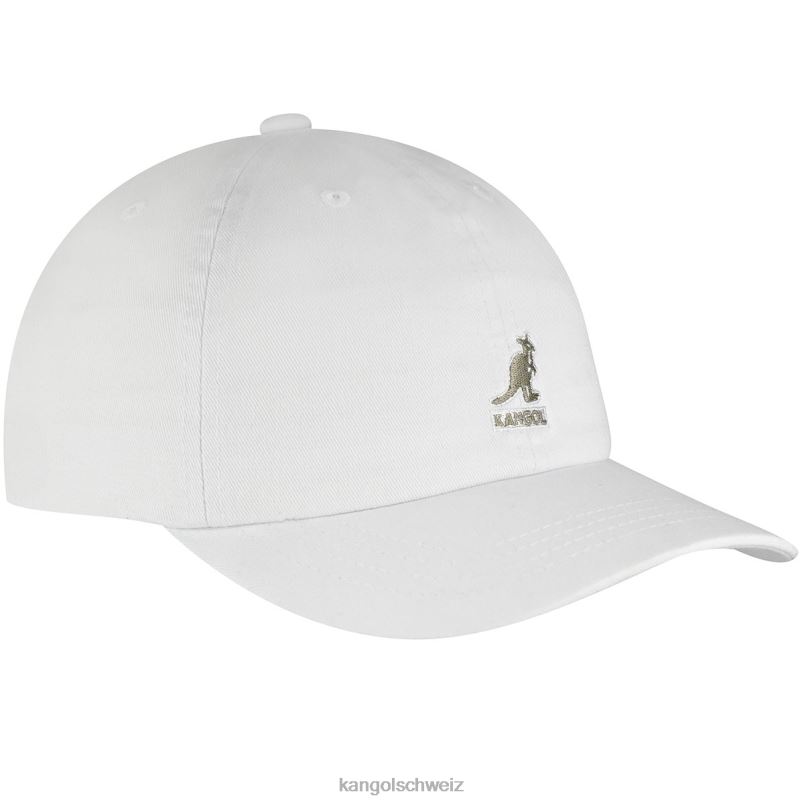 gewaschener Baseball Kangol Zubehör XL4T0342 unisex Weiss