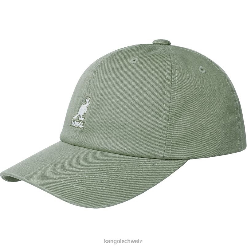 gewaschener Baseball Kangol Zubehör XL4T0345 unisex Ölgrün