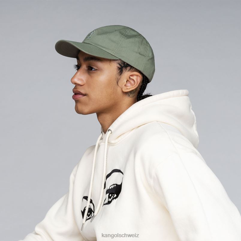 gewaschener Baseball Kangol Zubehör XL4T0345 unisex Ölgrün