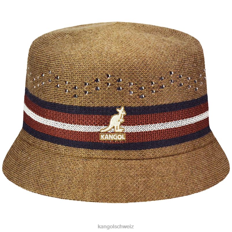 glatter Streifenbehälter Kangol Zubehör XL4T0570 unisex Kamel