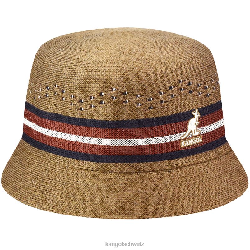 glatter Streifenbehälter Kangol Zubehör XL4T0570 unisex Kamel