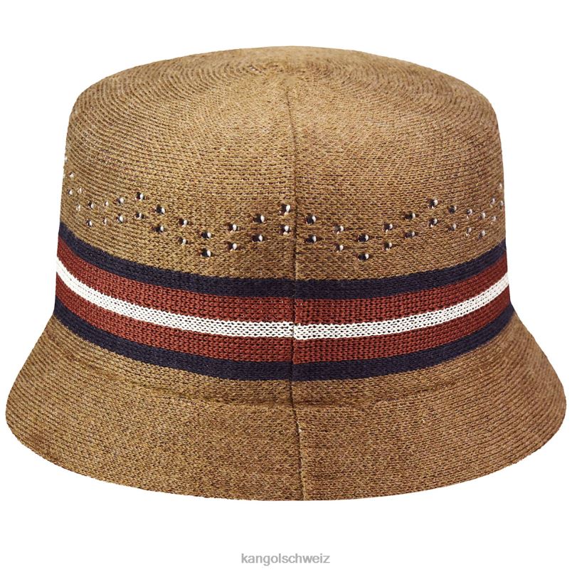 glatter Streifenbehälter Kangol Zubehör XL4T0570 unisex Kamel