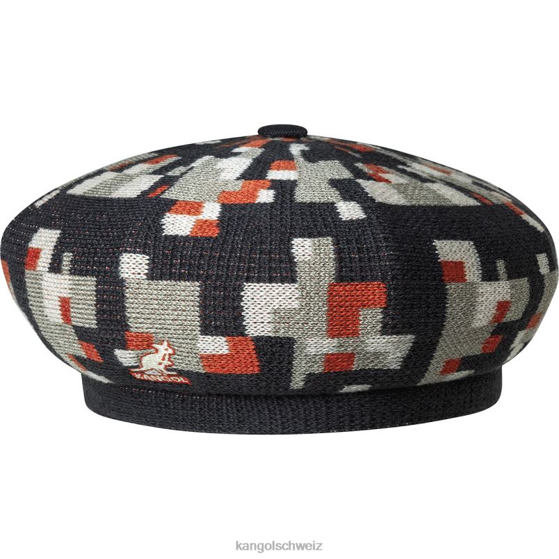 pixelige karierte Baskenmütze Kangol Zubehör XL4T0398 unisex tiefe Federn/Nickel