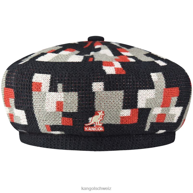 pixelige karierte Baskenmütze Kangol Zubehör XL4T0398 unisex tiefe Federn/Nickel