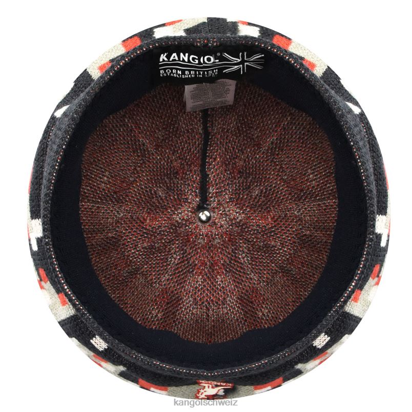 pixelige karierte Baskenmütze Kangol Zubehör XL4T0398 unisex tiefe Federn/Nickel