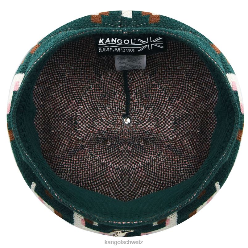 pixelige karierte Baskenmütze Kangol Zubehör XL4T0399 unisex Kiefer/Creme