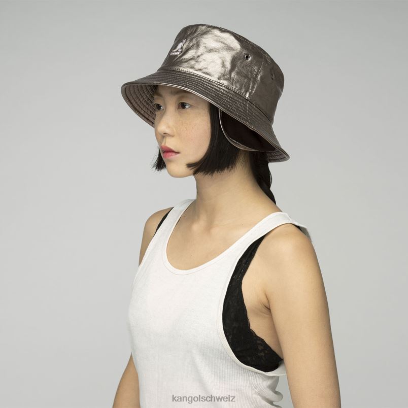 zukünftiger Eimer mit Ohrenklappen Kangol Zubehör XL4T0688 unisex Bronze-Crinkle